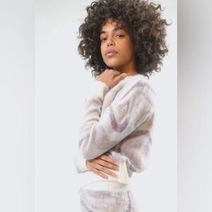 NWT Twenty Montreal Cream and Purple Women's Sweater